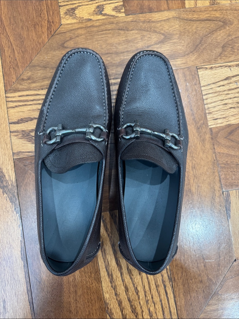Salvatore ferragamo Men's Brown Leather Bit Loafers